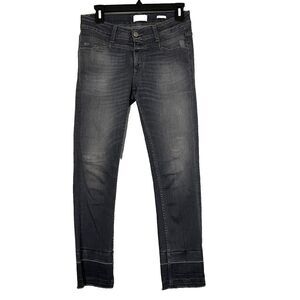 CLOSED gray washed Starlet raw hem slim straight denim jeans size 28